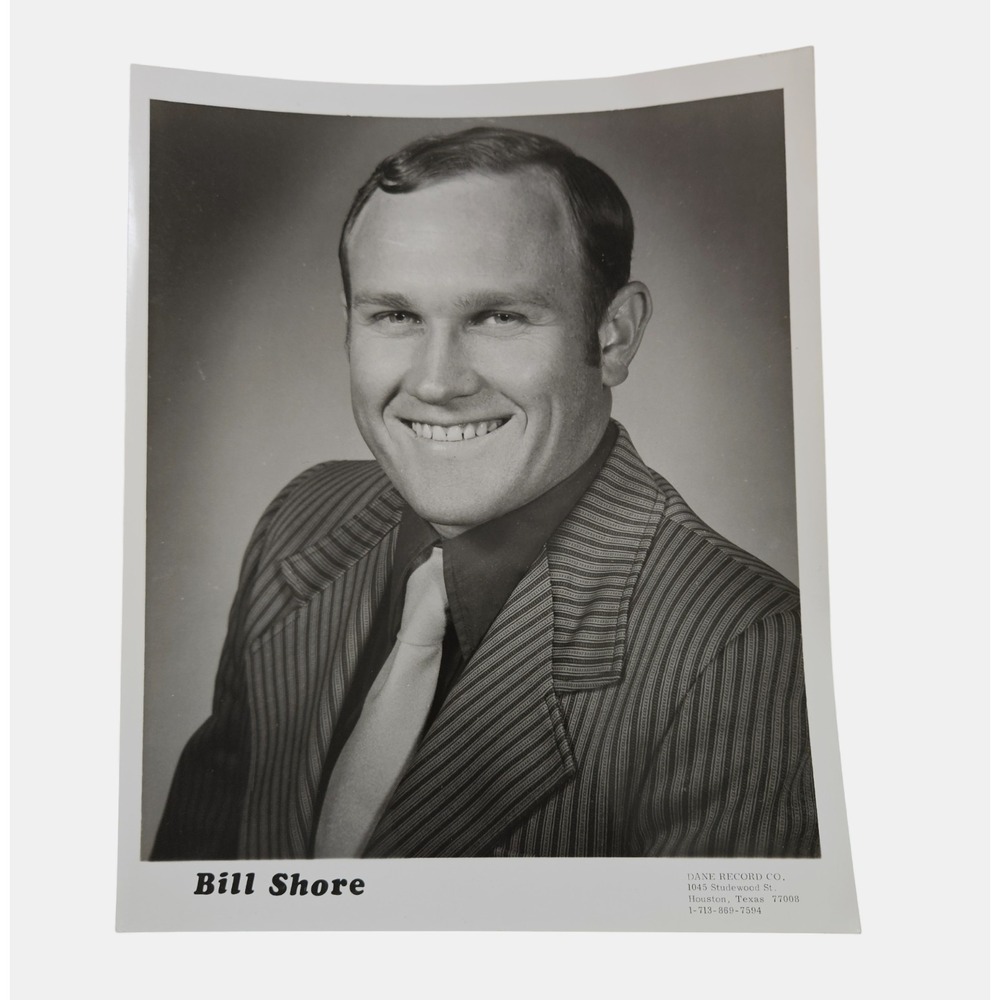 Vintage 60s 70s Bill Shore Country Music Singer Press Photo 8x10 Dane Records